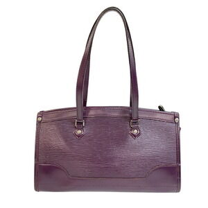 Louis Vuitton Madeleine Tote Shoulder Bag Epi Leather Handbag Purple